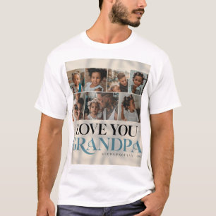 "Custom Photo Collage 'Love You Grandpa' T-Shirt -