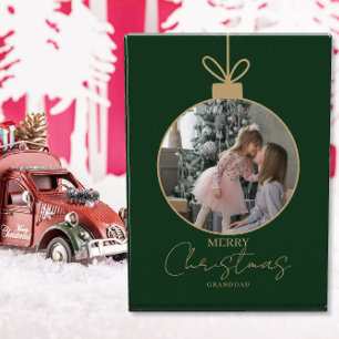 custom photo collage Merry Christmas bauble Block