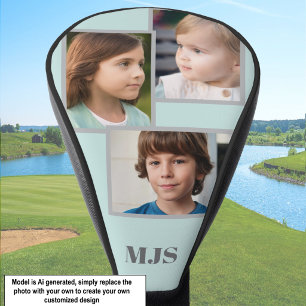 Custom Photo Collage Monogram Personalised Golf Head Cover