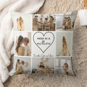 Custom Photo Collage   “Mum in a Million -  Cushion