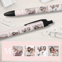 Custom Photo Collage Personalised Blush Pink