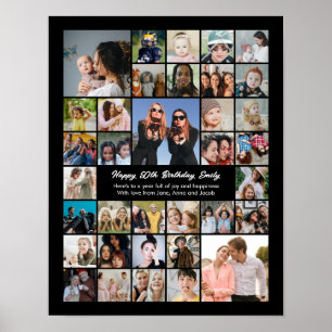 Custom Photo Collage Personalised Gift Poster