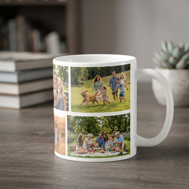 Custom Photo Collage & Personalised Picture  Coffee Mug (Custom family photo coffee mug)