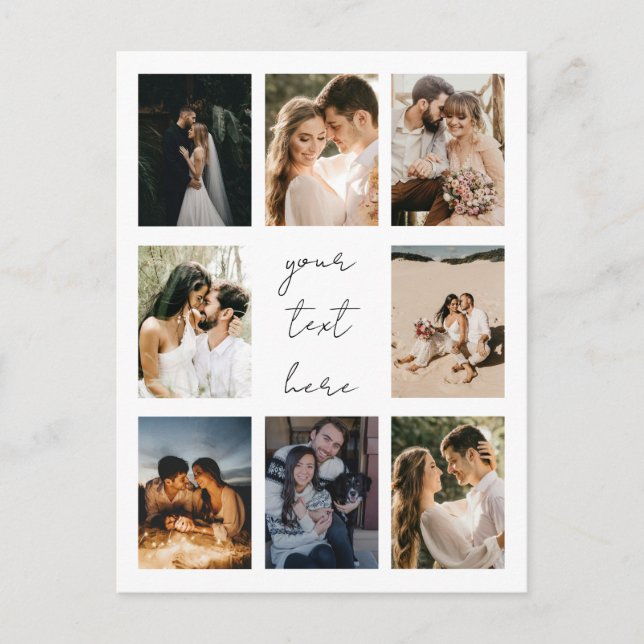 Custom Photo Collage Personalized Picture Family Holiday Postcard (Front)