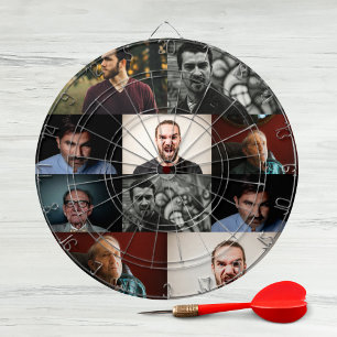 Custom Photo Collage Personalized Picture Template Dartboard