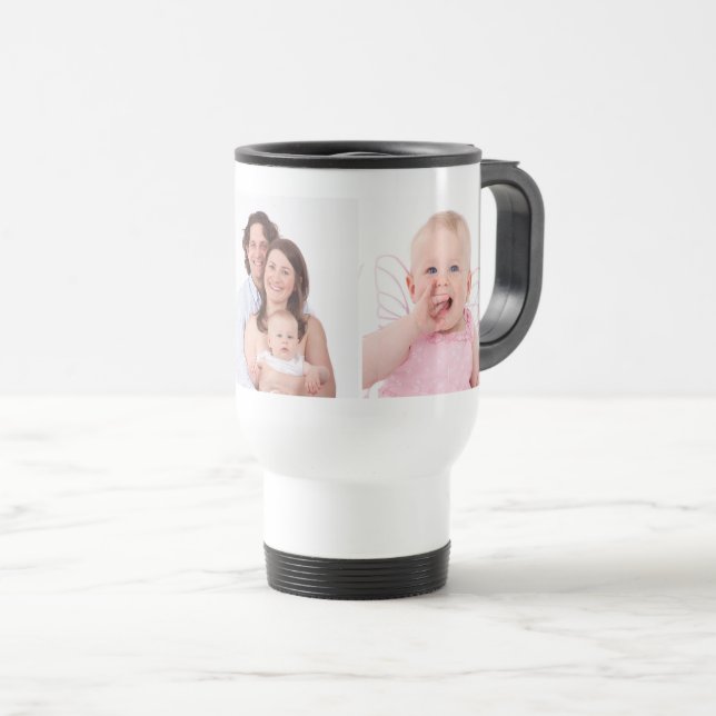 Custom Photo Collage Personalized  Travel Mug (Front Right)