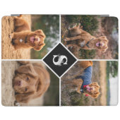 Custom Photo Collage Pet Dog Cat Monogram Photo iPad Cover (Horizontal)