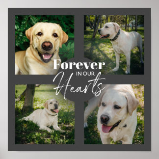 Custom Photo Collage Pet Memorial Poster
