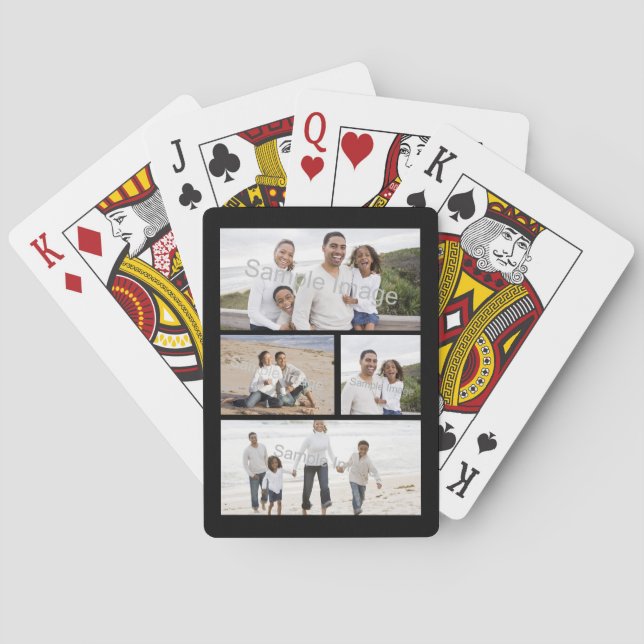 Custom Photo Collage Playing Cards (Back)