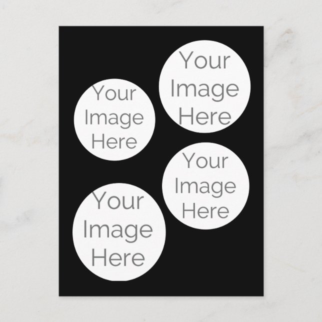 Custom Photo Collage Postcard – 4 Photo Template  (Front)