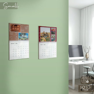 Custom photo collage Rose Line Art 2026 Calendar
