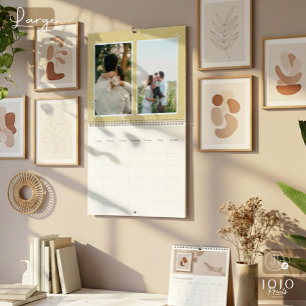 Custom photo collage Rose Line Art 2026 Calendar