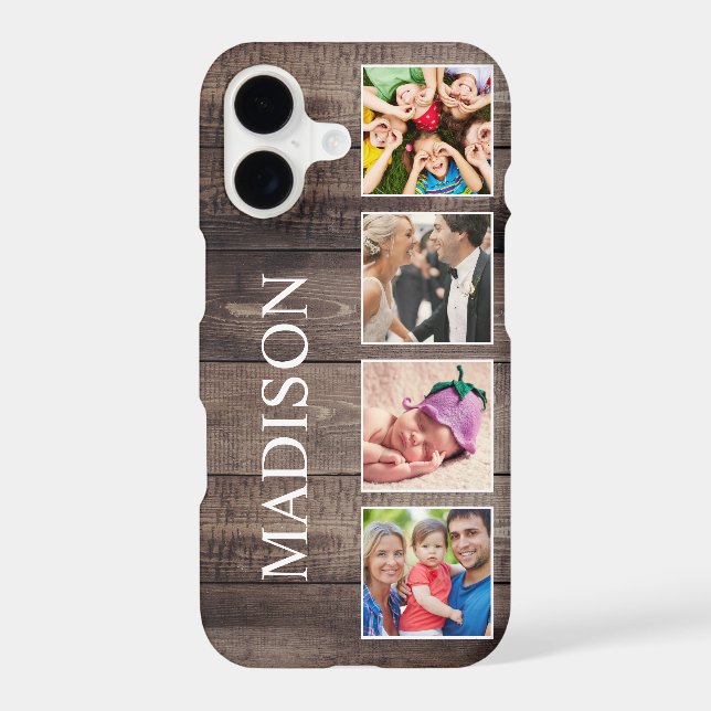 Custom Photo Collage Rustic Farmhouse Family (Back)
