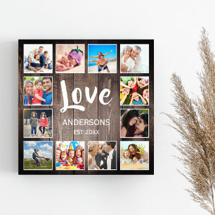 Custom Photo Collage Rustic Farmhouse Love Family