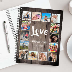 Custom Photo Collage Rustic Farmhouse Love Family Planner