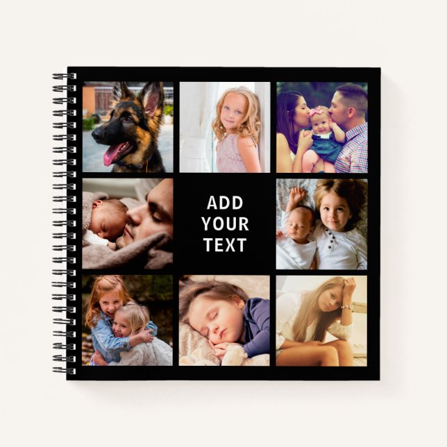 Custom Photo Collage Scrapbook Notebook (Front)
