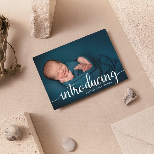 Custom Photo Collage Script Overlay Baby Birth Announcement (Creator Uploaded)
