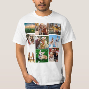 Custom Photo Collage Shirt, Custom 9 Photos   T-Shirt