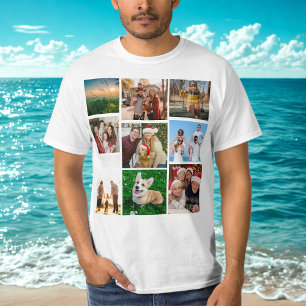 Custom Photo Collage Shirt, Custom 9 Photos   T-Shirt