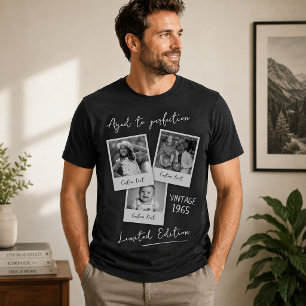 Custom Photo Collage Shirt, Trendy Retro Photo T-Shirt