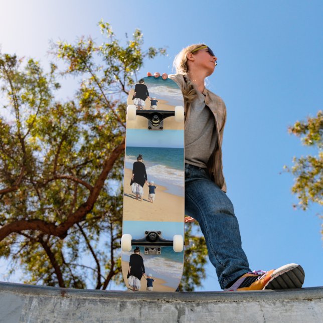 Custom Photo Collage Skateboard Your Photos Gift (Outdoor 1)