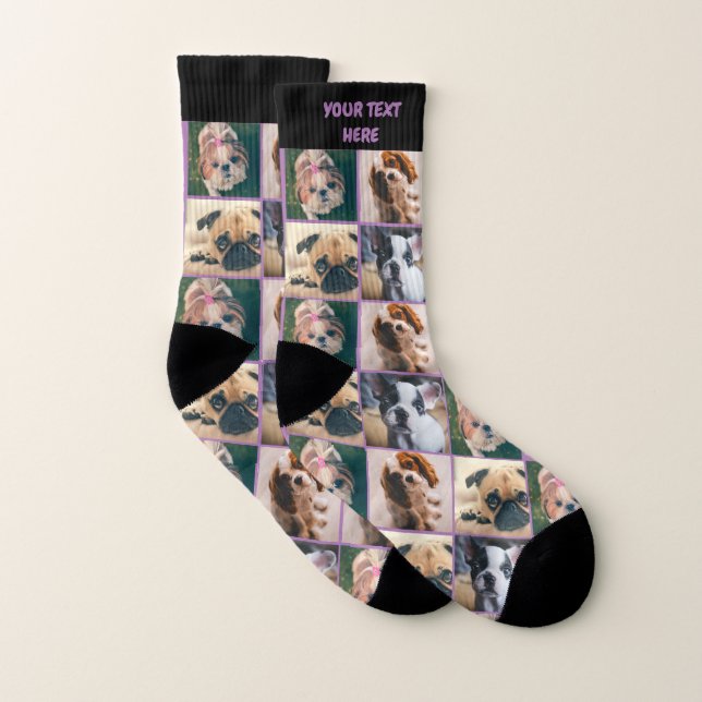 Custom photo collage socks (Pair)