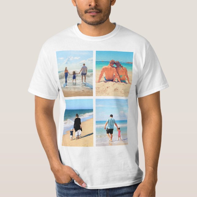 Custom Photo Collage T-Shirt with Your Photos (Front)