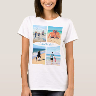 Custom Photo Collage T-Shirt Your Photos and Text