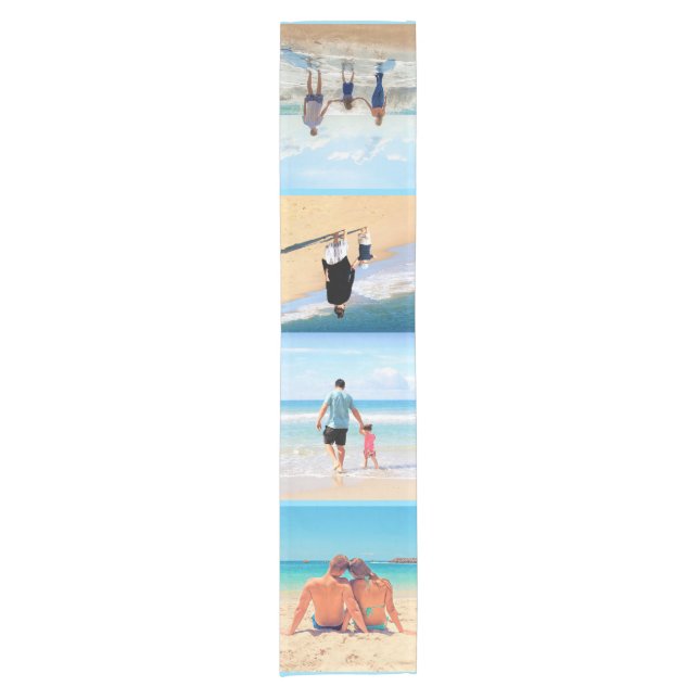 Custom Photo Collage Table Runner Personalised (Front)
