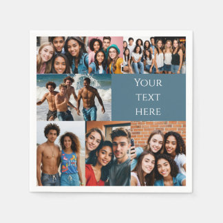 Custom Photo Collage teen party paper Napkin