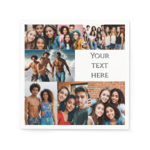 Custom Photo Collage teen party paper