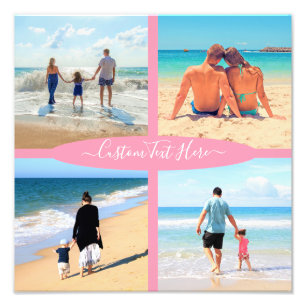 Custom Photo Collage Text Family Love - Memories Print