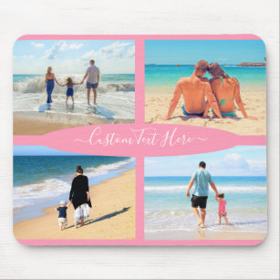 Custom Photo Collage Text Family Love Personalised Mouse Mat