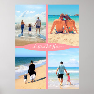 Custom Photo Collage Text Family Love Personalized Poster