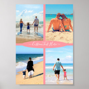Custom Photo Collage Text Family Love Personalized Poster