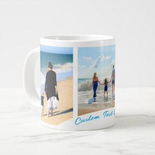 Custom Photo Collage Text Mug Your Photos Design
