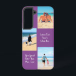 Custom Photo Collage Text Name Your Photos Gift Samsung Galaxy Case<br><div class="desc">Custom Colors - Samsung Galaxy Cases or iPhone Cases with Your Photo Collage Family Love Personalized Text - Mother / Father / Child / Parents / Couple - Modern Custom Photos Unique Your Own Design - Special Family / Friends or Personal Gift - Add Your Photos and Text - Name...</div>