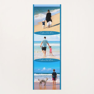 Custom Photo Collage Text Your Family Yoga Mat