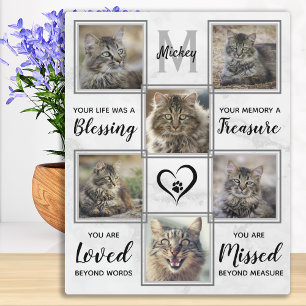 Custom Photo Collage Unique Pet Memorial Plaque