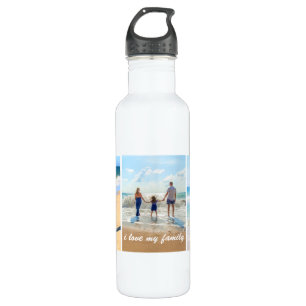 Custom Photo Collage Water Bottle Your Family Gift