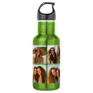 Custom Photo Collage with Square Photos 532 Ml Water Bottle