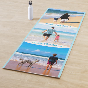 Custom Photo Collage Yoga Mat Your Photos and Text