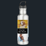 Custom photo collage You're the best Modern Simple 710 Ml Water Bottle<br><div class="desc">Celebrate someone special with this modern, simple 4-photo collage custom water bottle, featuring the heartfelt message "You're the Best." Personalise this sleek and functional water bottle with your favourite photos, making it a perfect gift for any occasion—whether it's for a birthday, or a thoughtful just because gift. The stylish design...</div>
