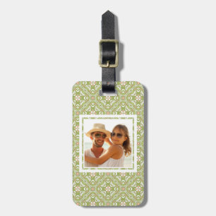 Custom Photo Colourful retro pattern background 2 Luggage Tag