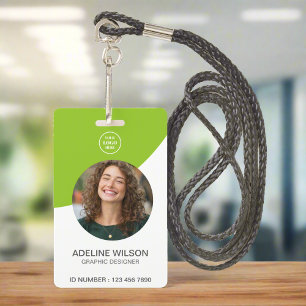 Custom Photo Company Logo Professional Employee ID Badge