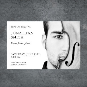 Custom Photo Concert Promotion Senior Recital Flyer