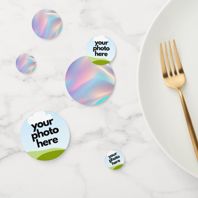 Custom Photo Confetti with Holographic Accents (Group)