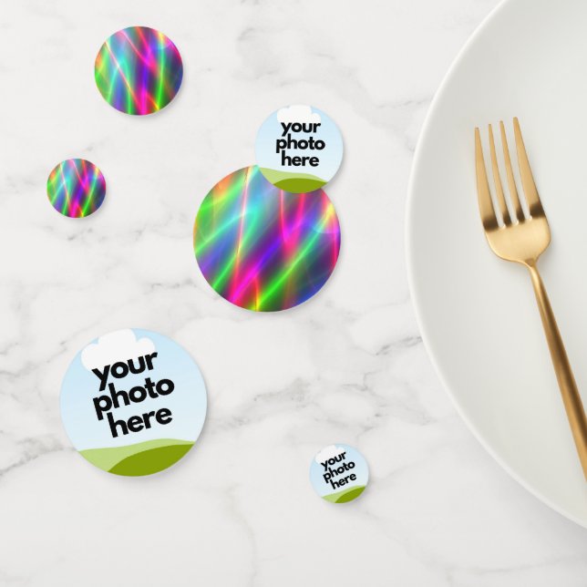 Custom Photo Confetti with Neon Accents (Group)