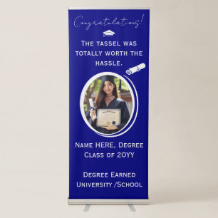 Custom Photo Congratulations Graduation Party Retractable Banner