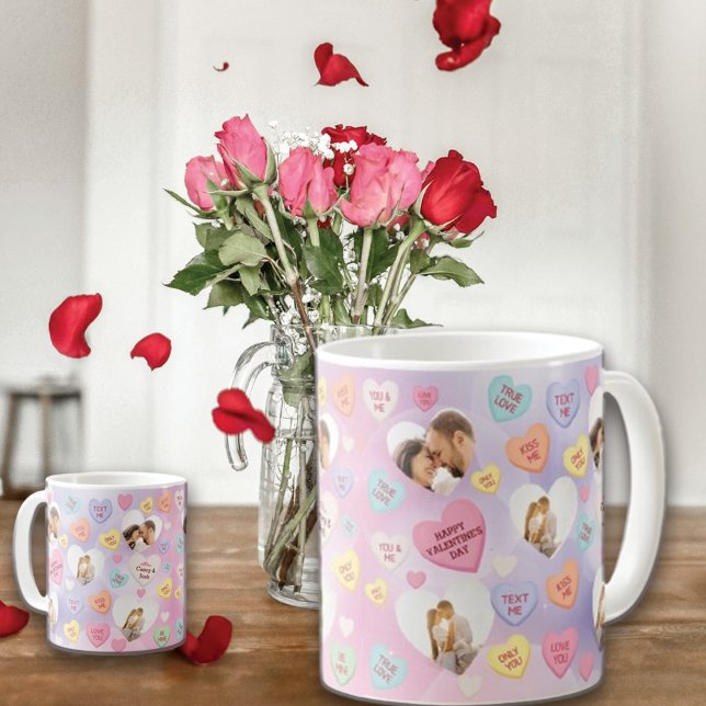 Custom Photo Conversation Candy Hearts   Coffee Mug (Creator Uploaded)